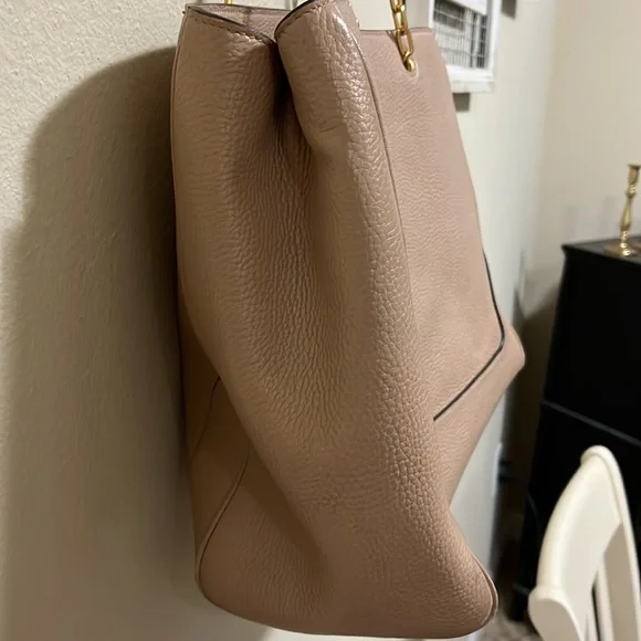 Tory Burch Carter Tote Nude Pink Pebbled Leather - Picture 6 of 10